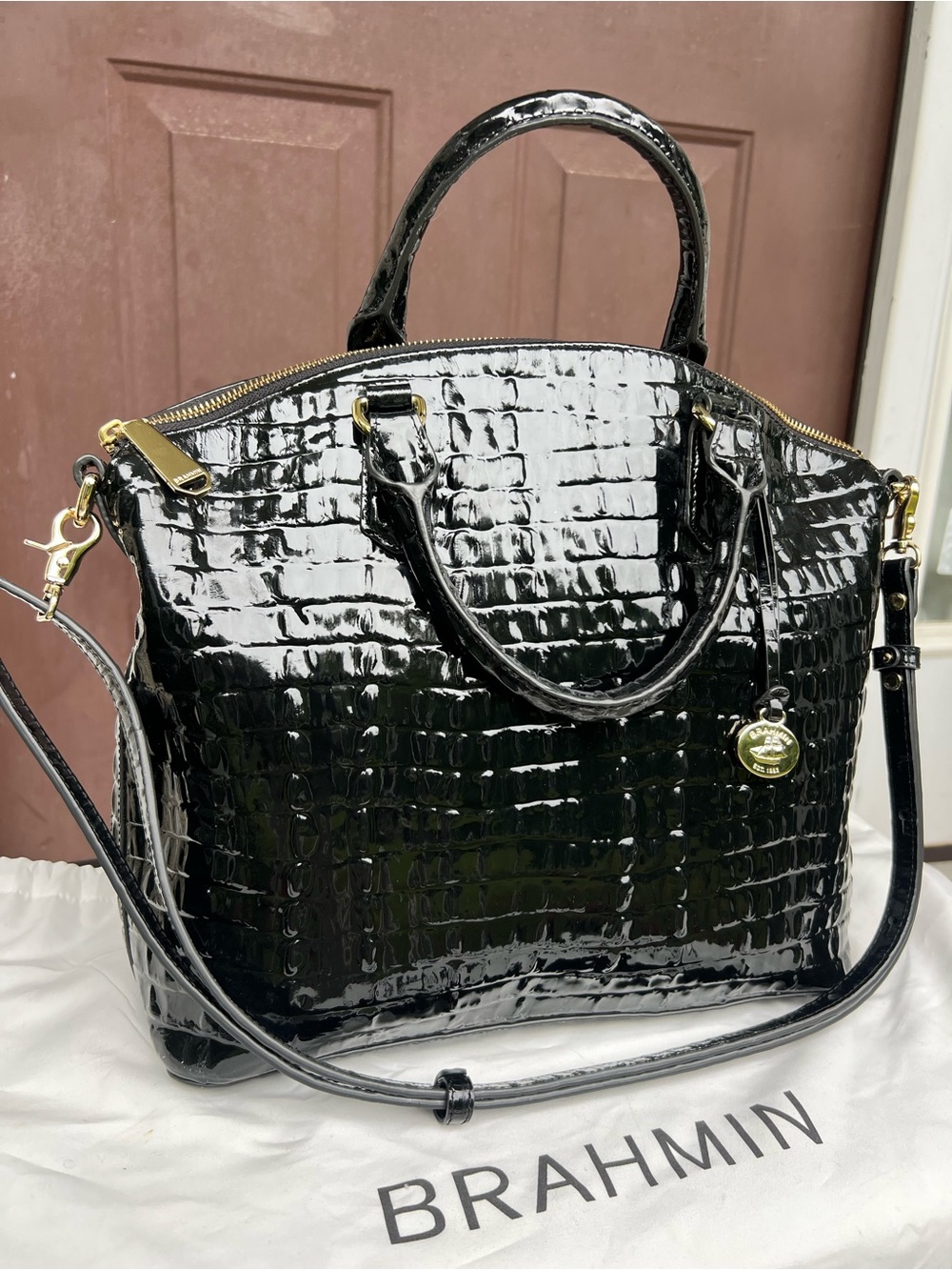 BRAHMIN MELBOURNE COLLECTION
LARGE DUXBURY DOME SATCHEL BAG - Picture 2 of 10
